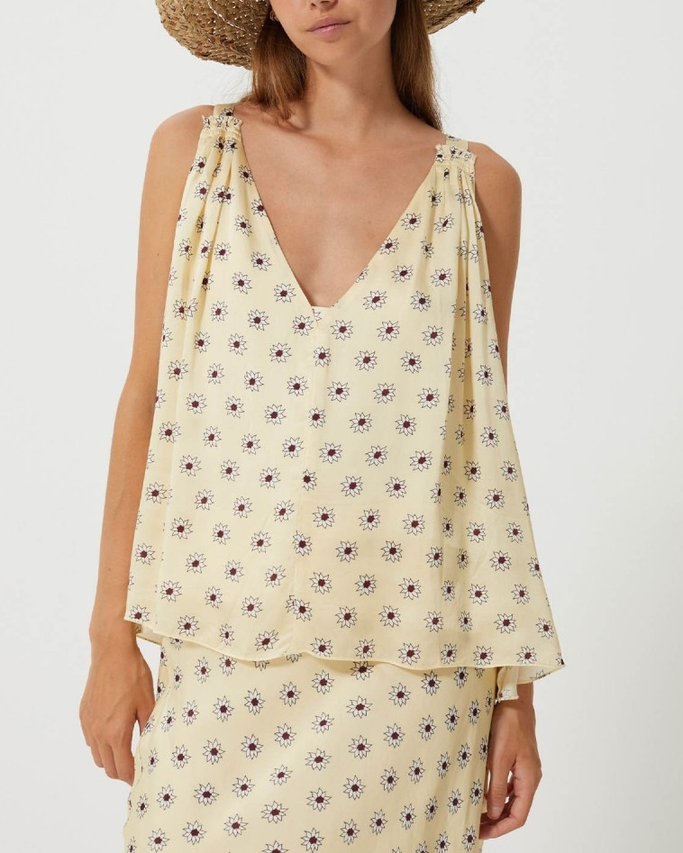 TOP RILAS DAISY PRINT ~ CHARLIE JOE